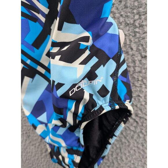 Dolfin Girls One Piece Blue Black and White Swimsuit sz 26 Training Competition - Picture 3 of 8